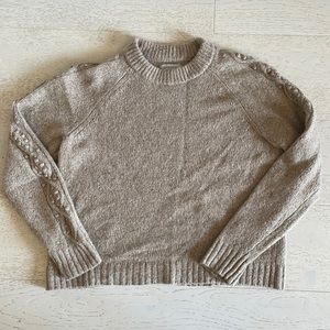 Outerknown 100% Cashmere sweater S tan Heather